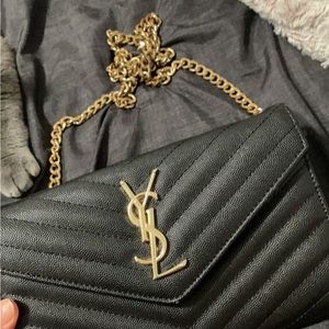 YSL gold chain shoulder/ crossbody bag